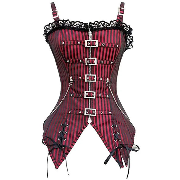 Black Red Gothic Corset