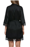 Short Satin Lace Kimono