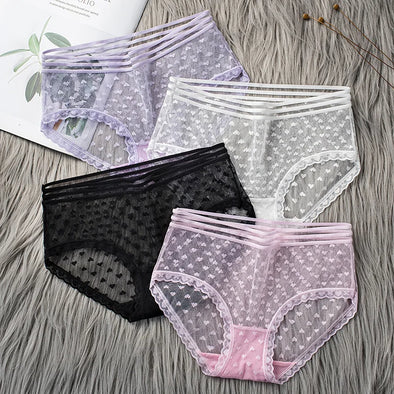 Floral Sexy Lace Briefs Panties