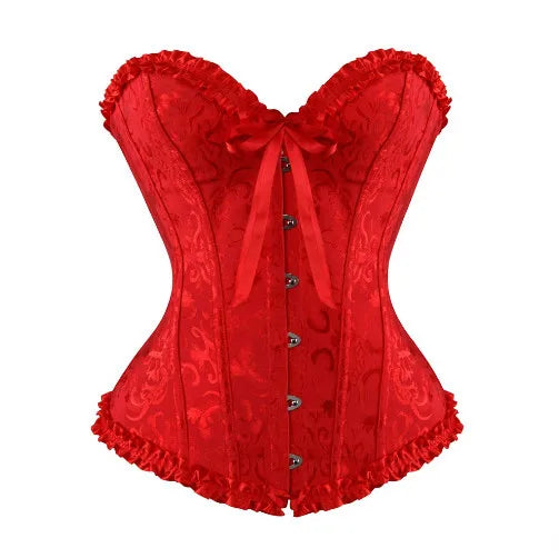 Sexy Jacquard Lace Up Corset