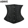 Steampunk Steel Boned Lace up Overbust Corset