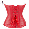 Punk Style Push Up Faux Leather Corset With Zip