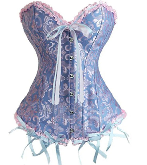 Sexy Jacquard Lace Up Corset