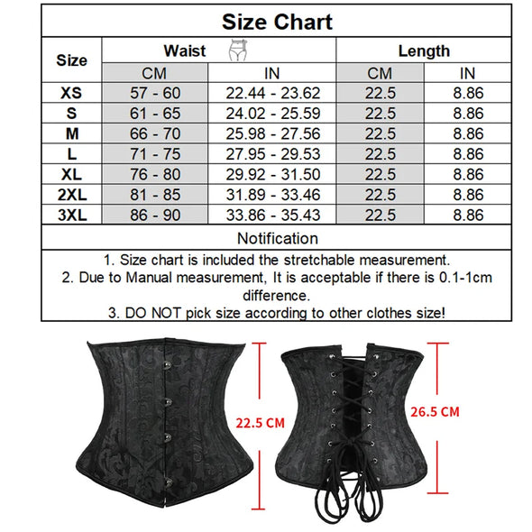 Steampunk Steel Boned Lace up Overbust Corset